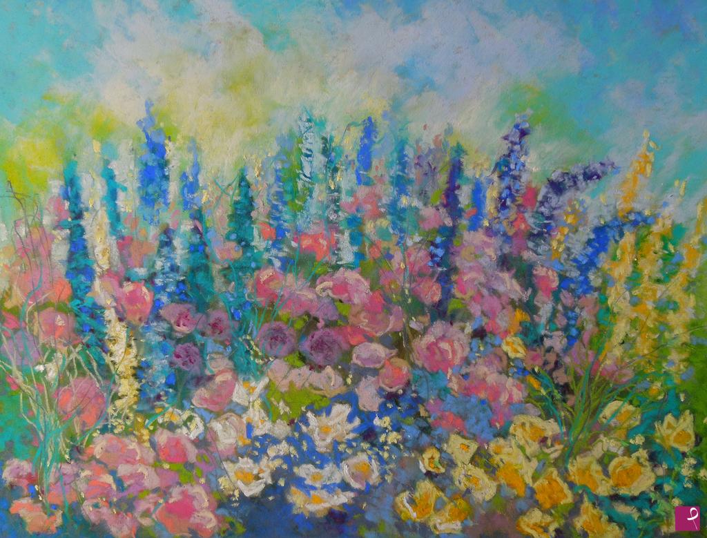 quadri in vendita online - Dreamy flowers in the garden - 203