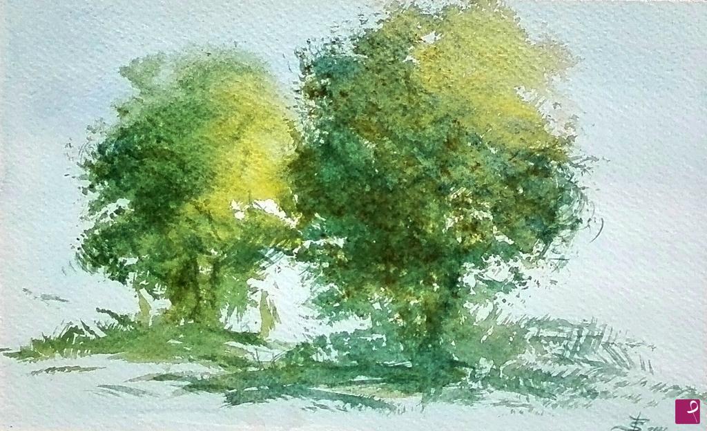 quadri in vendita online - due alberi  - Magalì