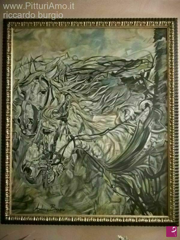 quadri in vendita online - due cavalli bianchi boldini