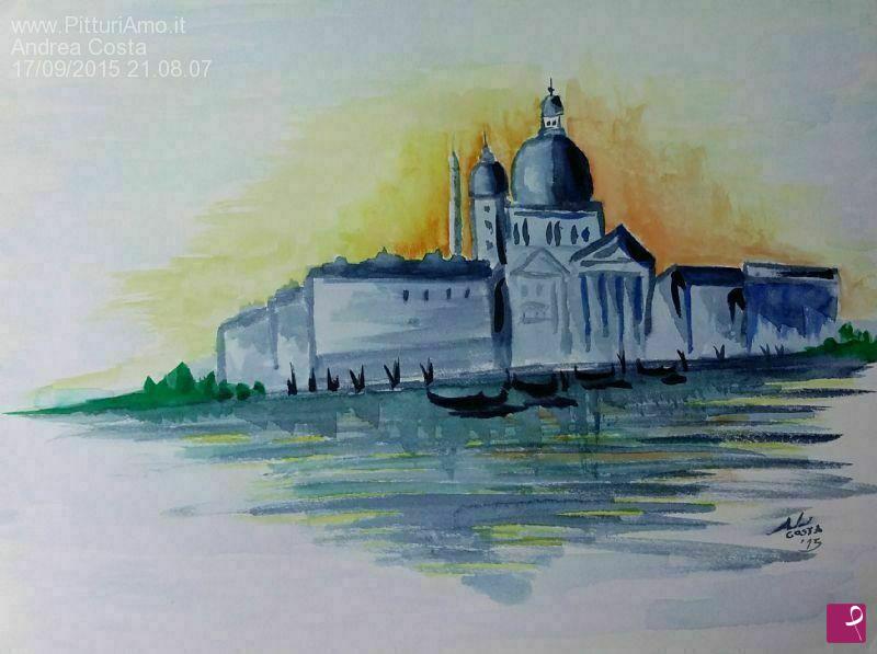 quadri in vendita online - Due cupole. Venezia
