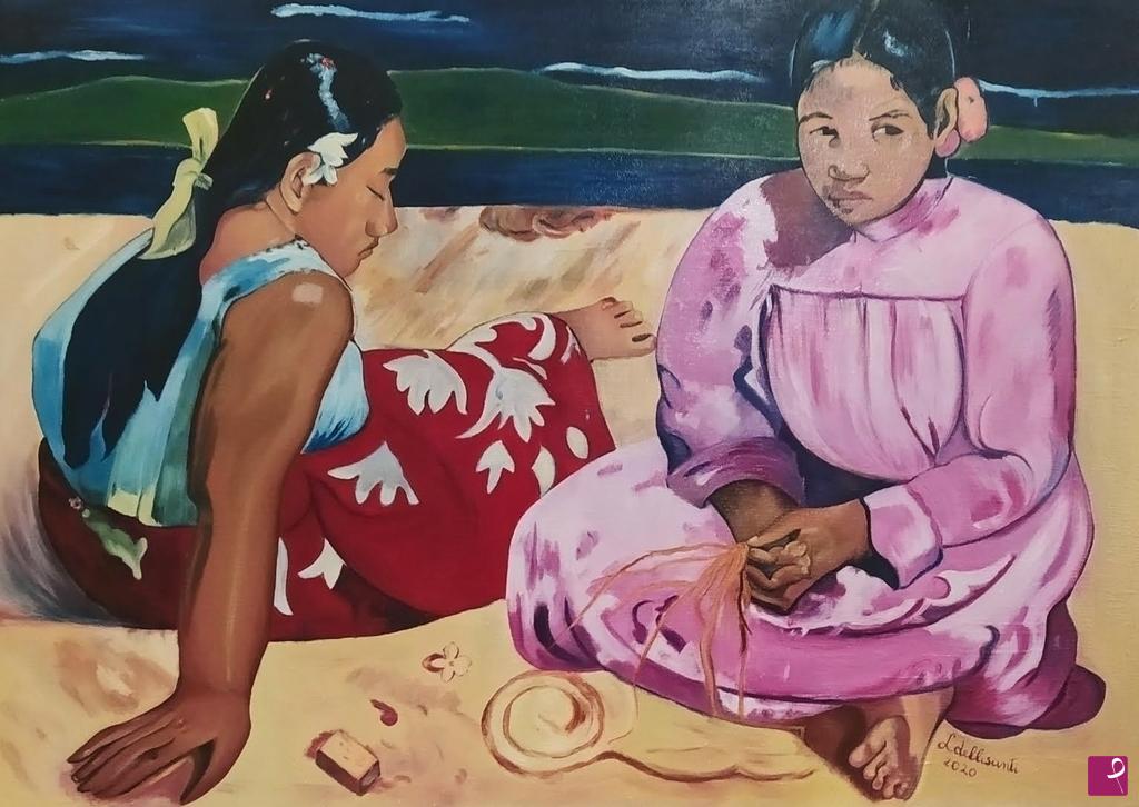 quadri in vendita online - Due donne tahitiane