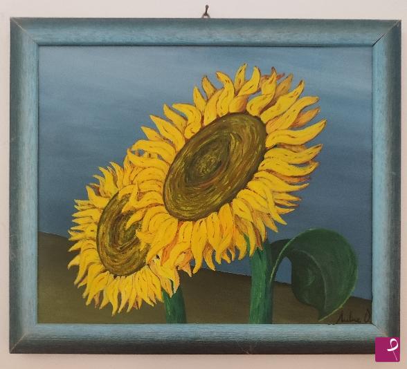 quadri in vendita online - Due girasoli 