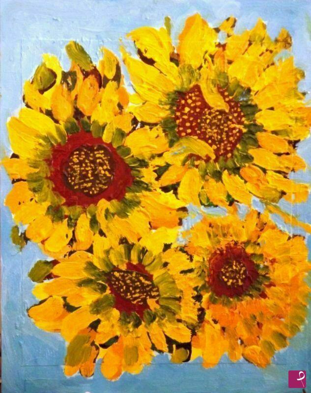 quadri in vendita online - DUE PIU' DUE GIRASOLI