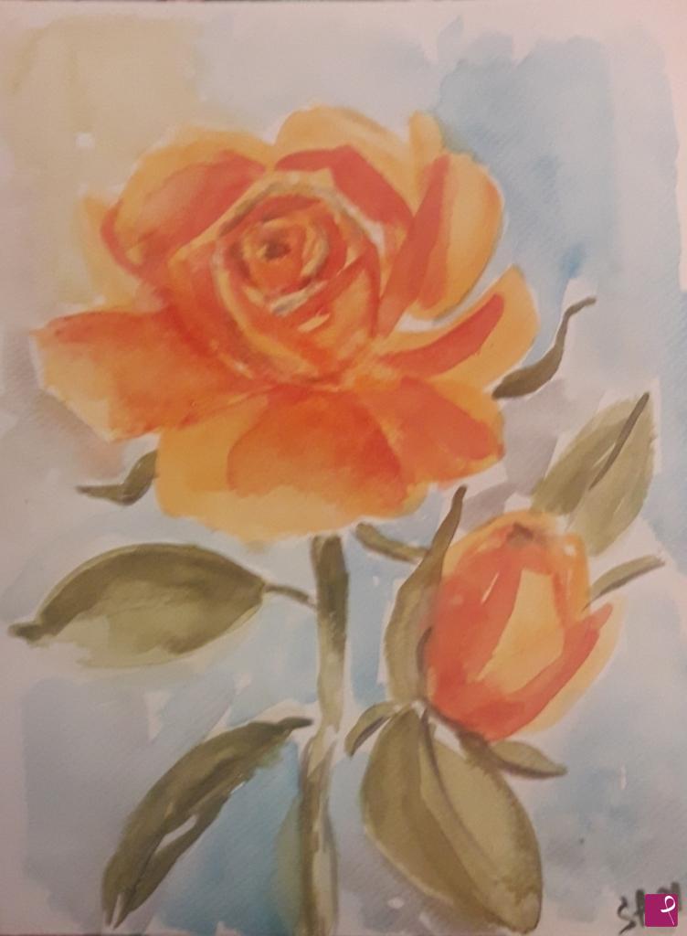 quadri in vendita online - Due rose