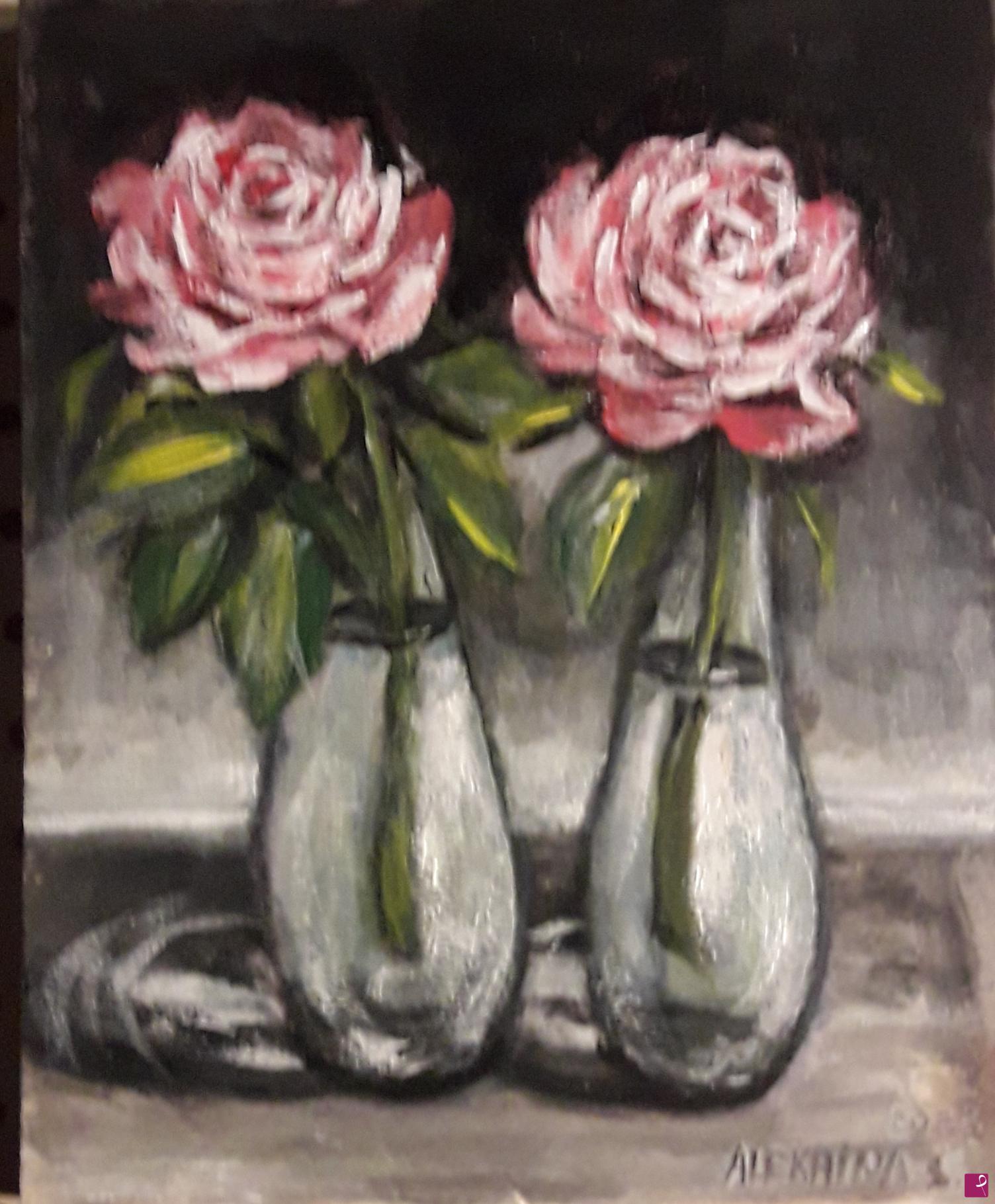 quadri in vendita online - Due rose