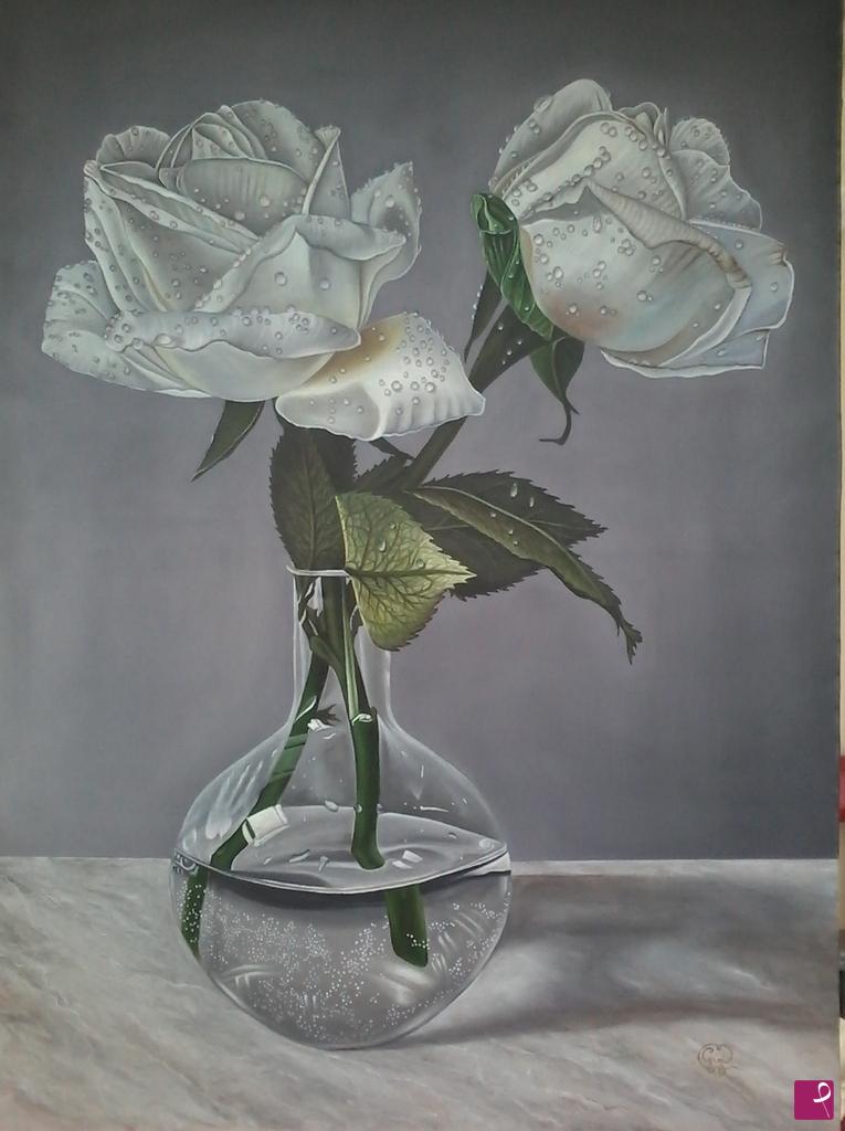 quadri in vendita online - due rose
