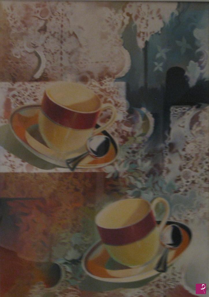 quadri in vendita online - Due tazzine di caffè vuote