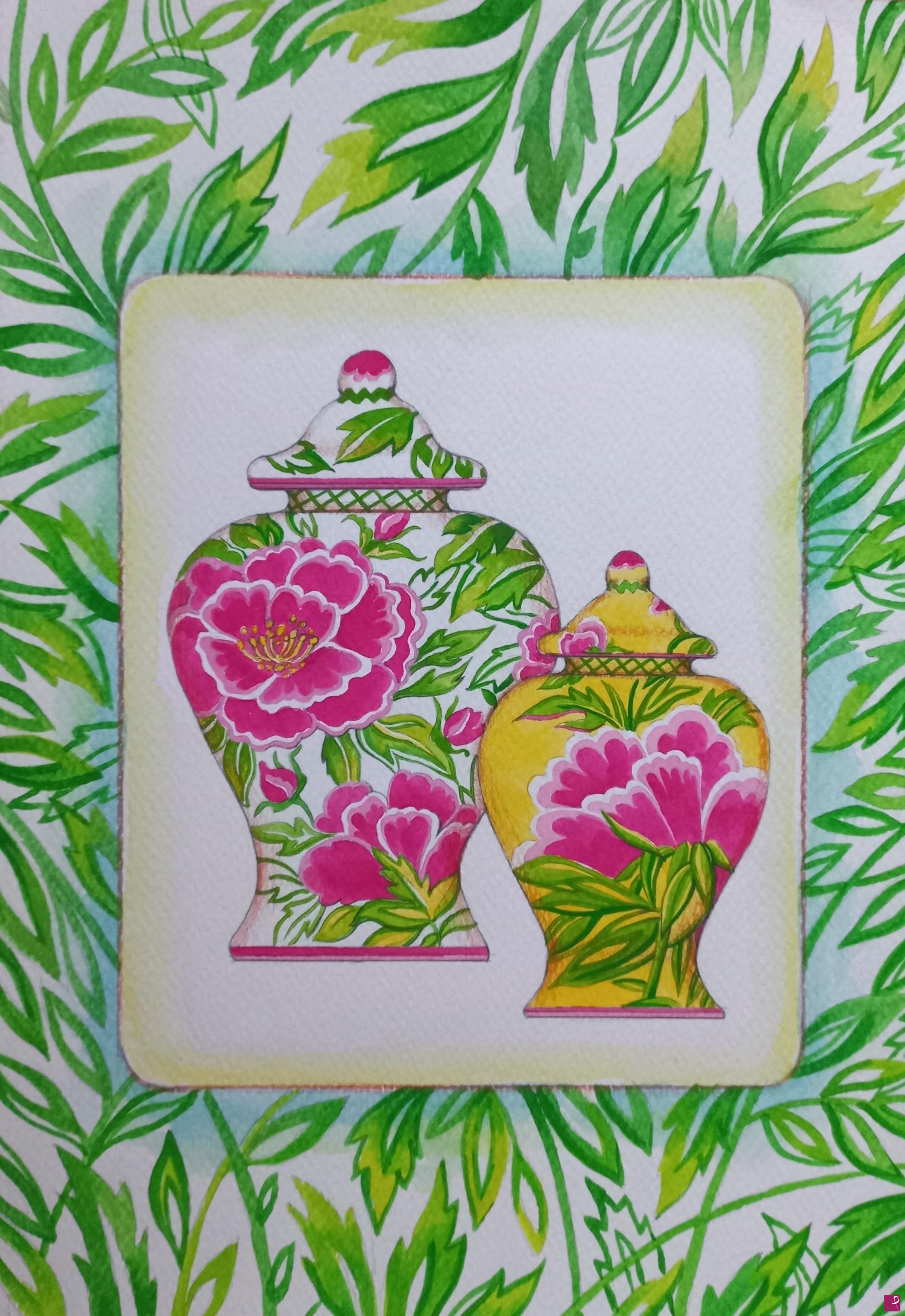quadri in vendita online - due vase