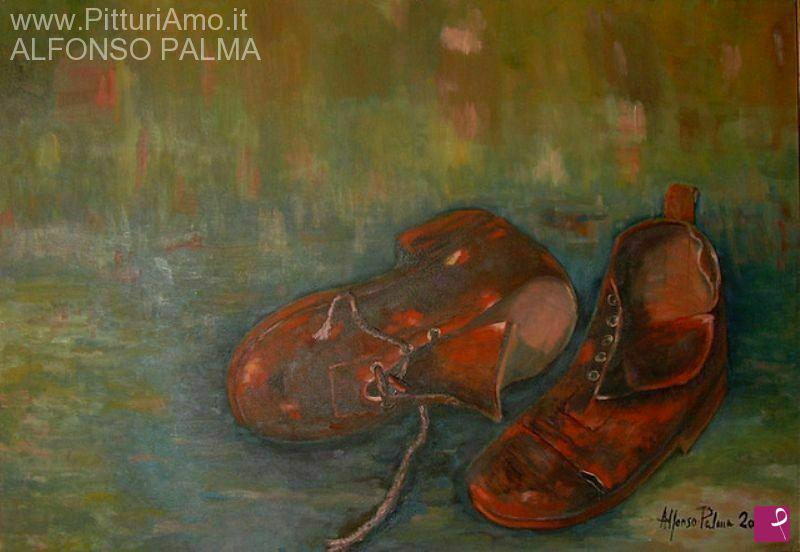 quadri in vendita online - Due vecchie scarpe