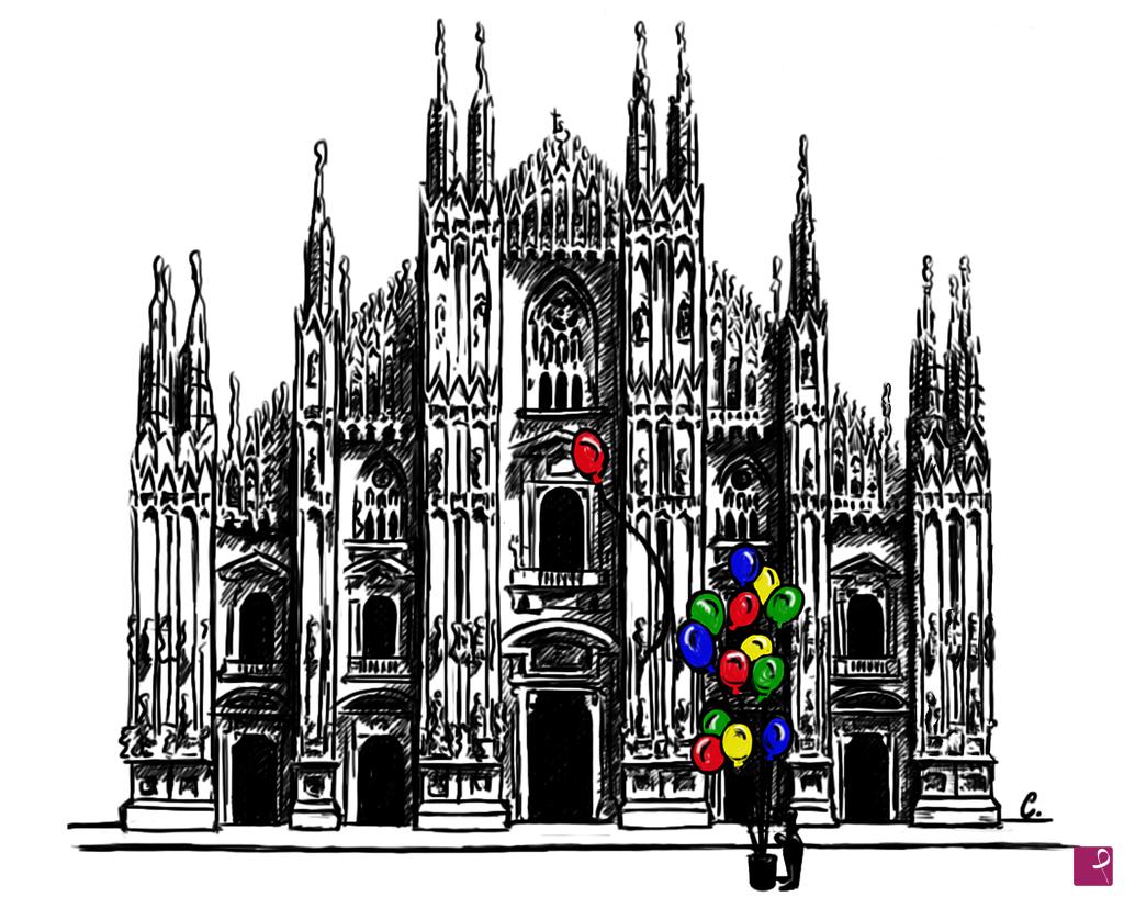 quadri in vendita online - Duomo a colori