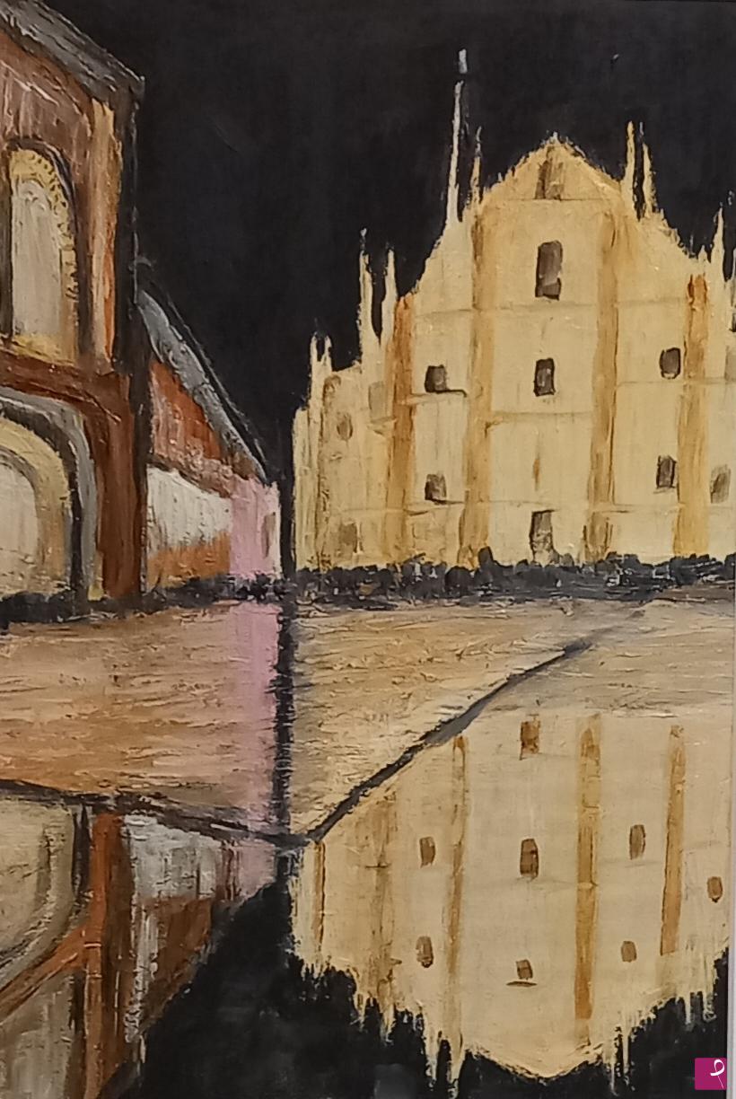 quadri in vendita online - Duomo Milano di notte