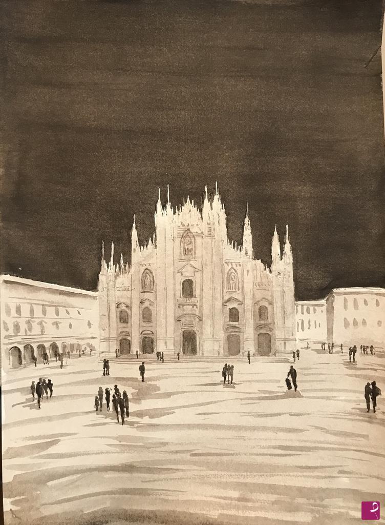 quadri in vendita online - Duomo retrò