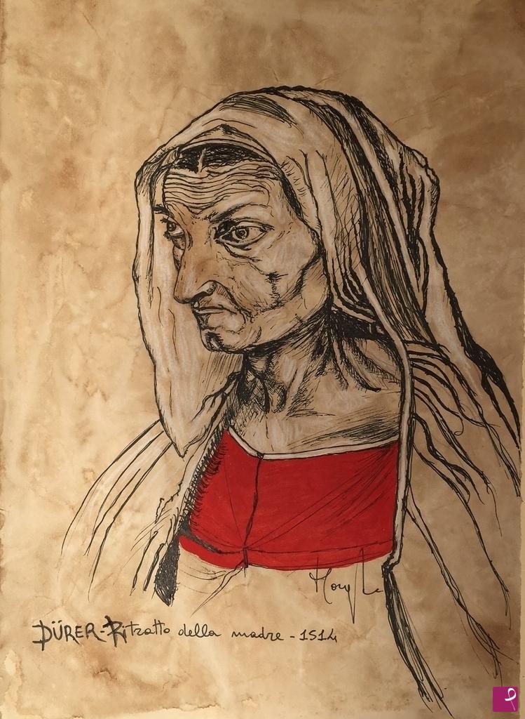 quadri in vendita online - Durer-Ritratto della madre
