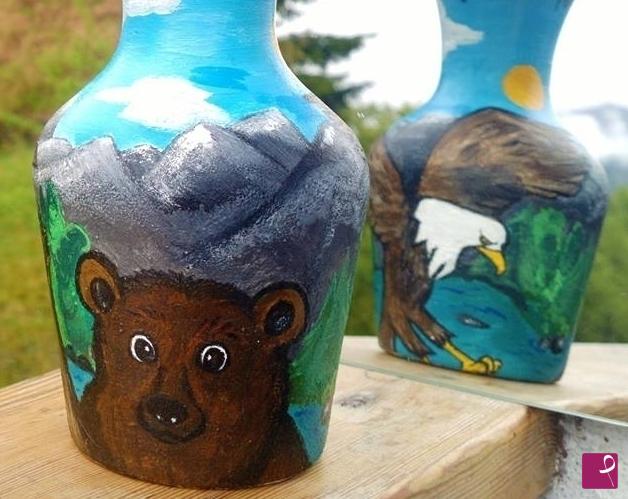 quadri in vendita online - EAGLE & BEARS IN THE HIGH PEAKS