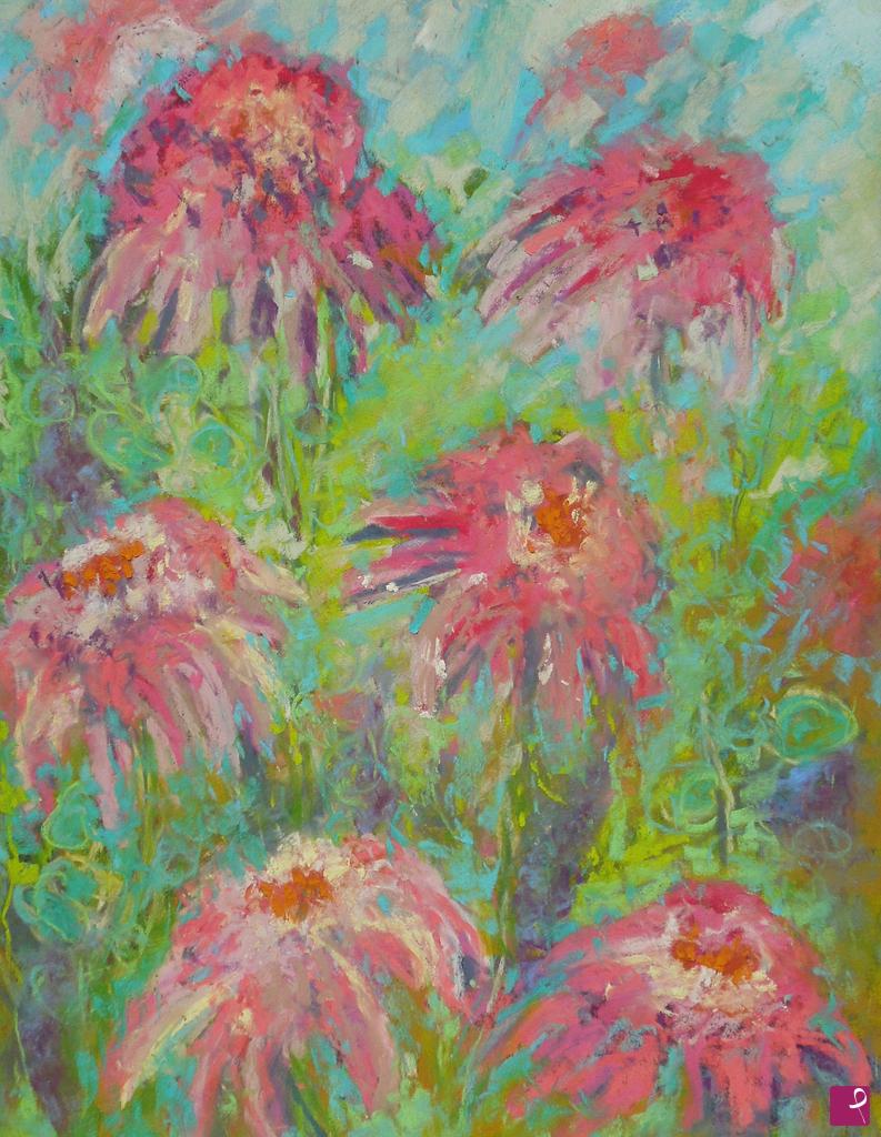 quadri in vendita online - Echinacea in giardino - 213