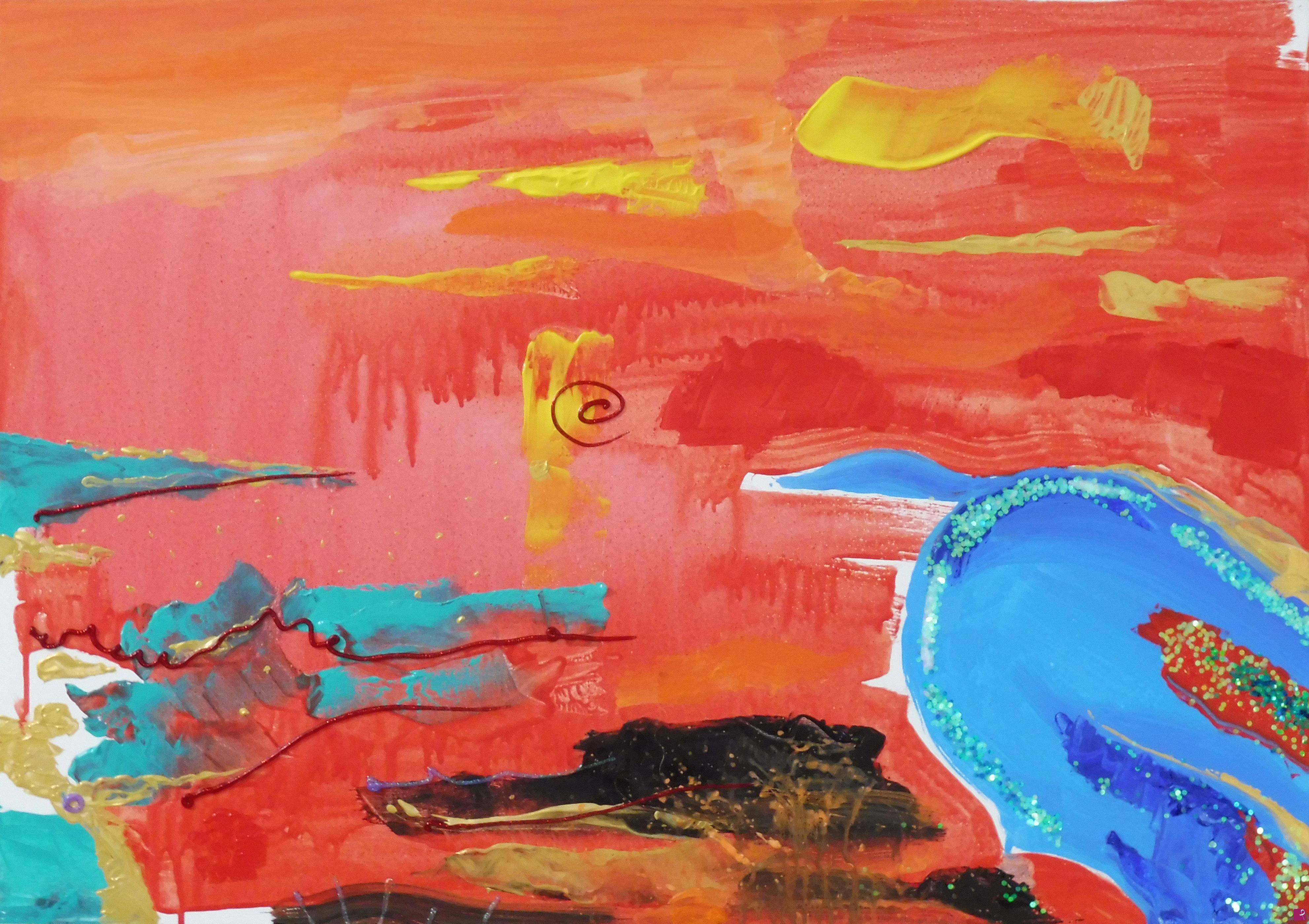 quadri in vendita online - Echo in red: mourning Lauro