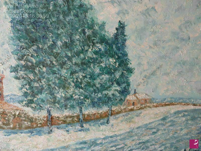 quadri in vendita online - Effetto di neve in Gallura ( Calangianus )