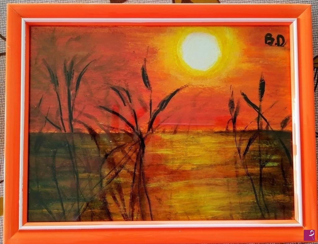 quadri in vendita online - effetto romantico al tramonto