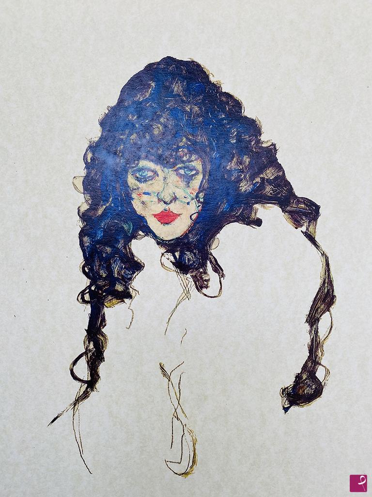 quadri in vendita online - Egon Schiele - Visage de Femme (CFC FRANCE EDITION)