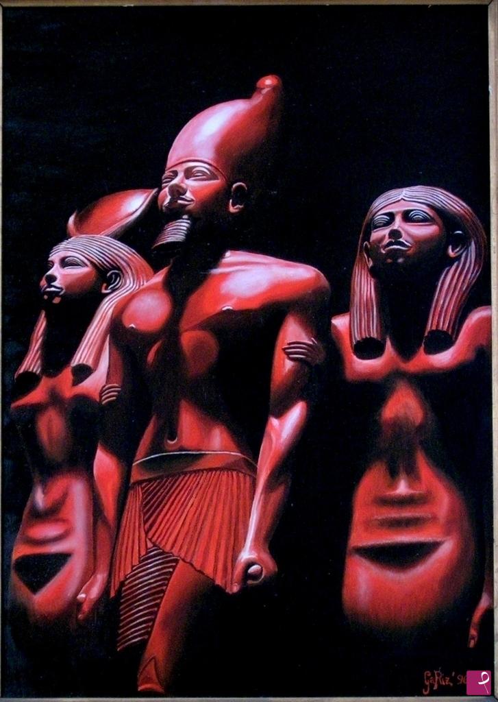 quadri in vendita online - Egypt, Triade di Micerino (2475 a.C.), Il Cairo, Museo Egizio