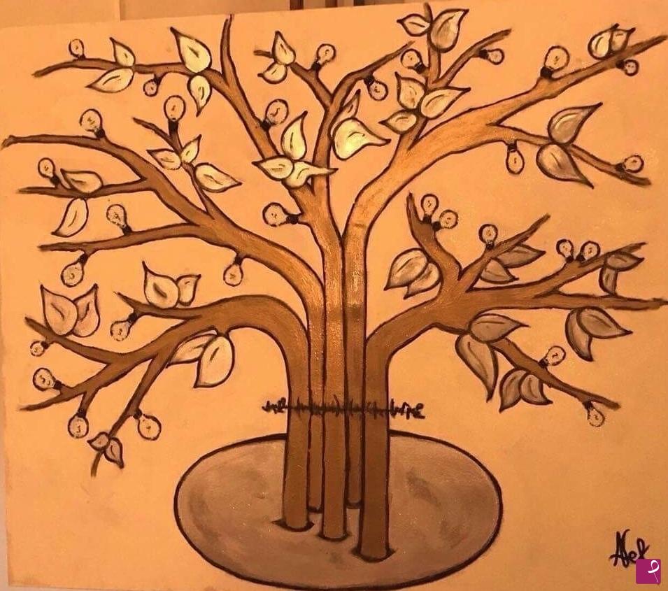 quadri in vendita online - Electric tree