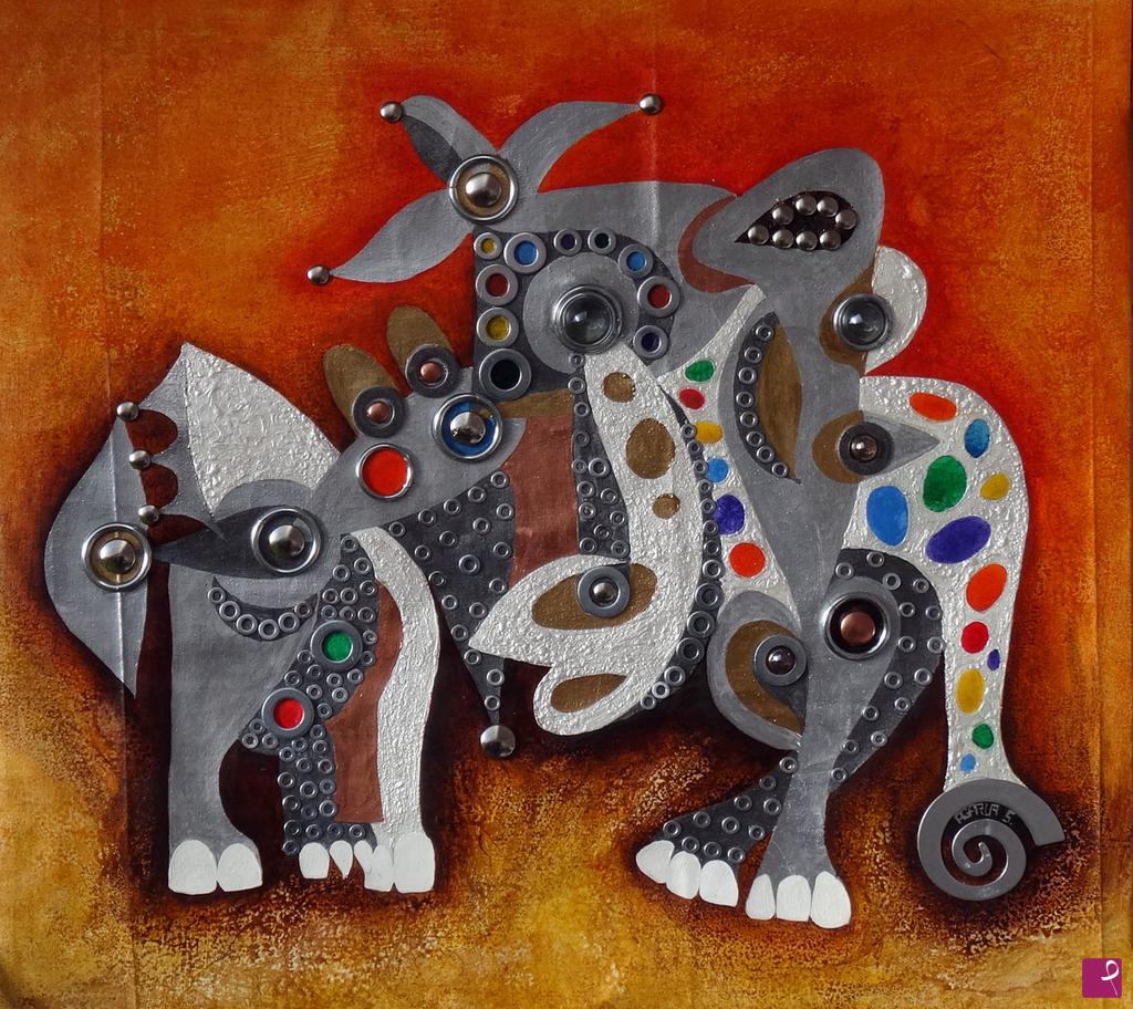 quadri in vendita online - ELEFANTE DEL CIRCO