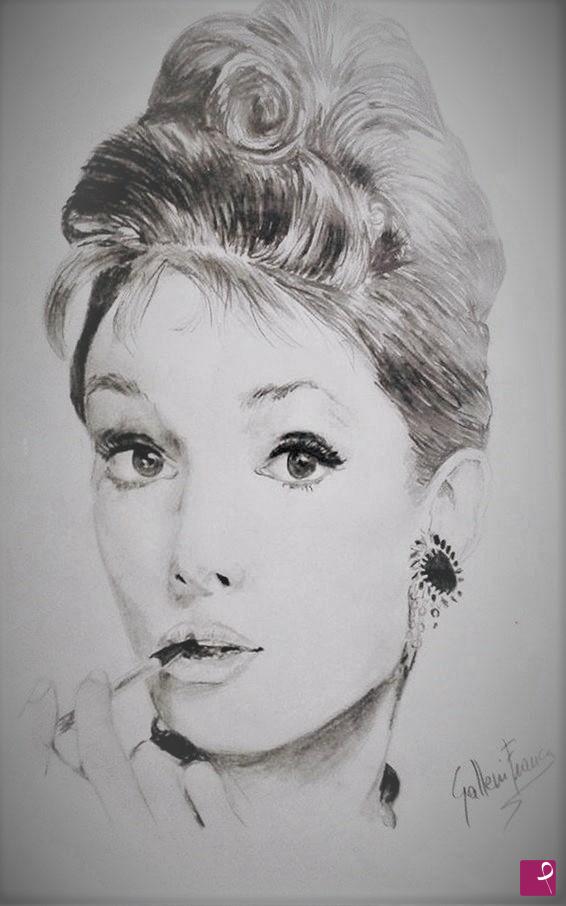 quadri in vendita online -  Eleganza - -Ritratto Audrey Hepburn
