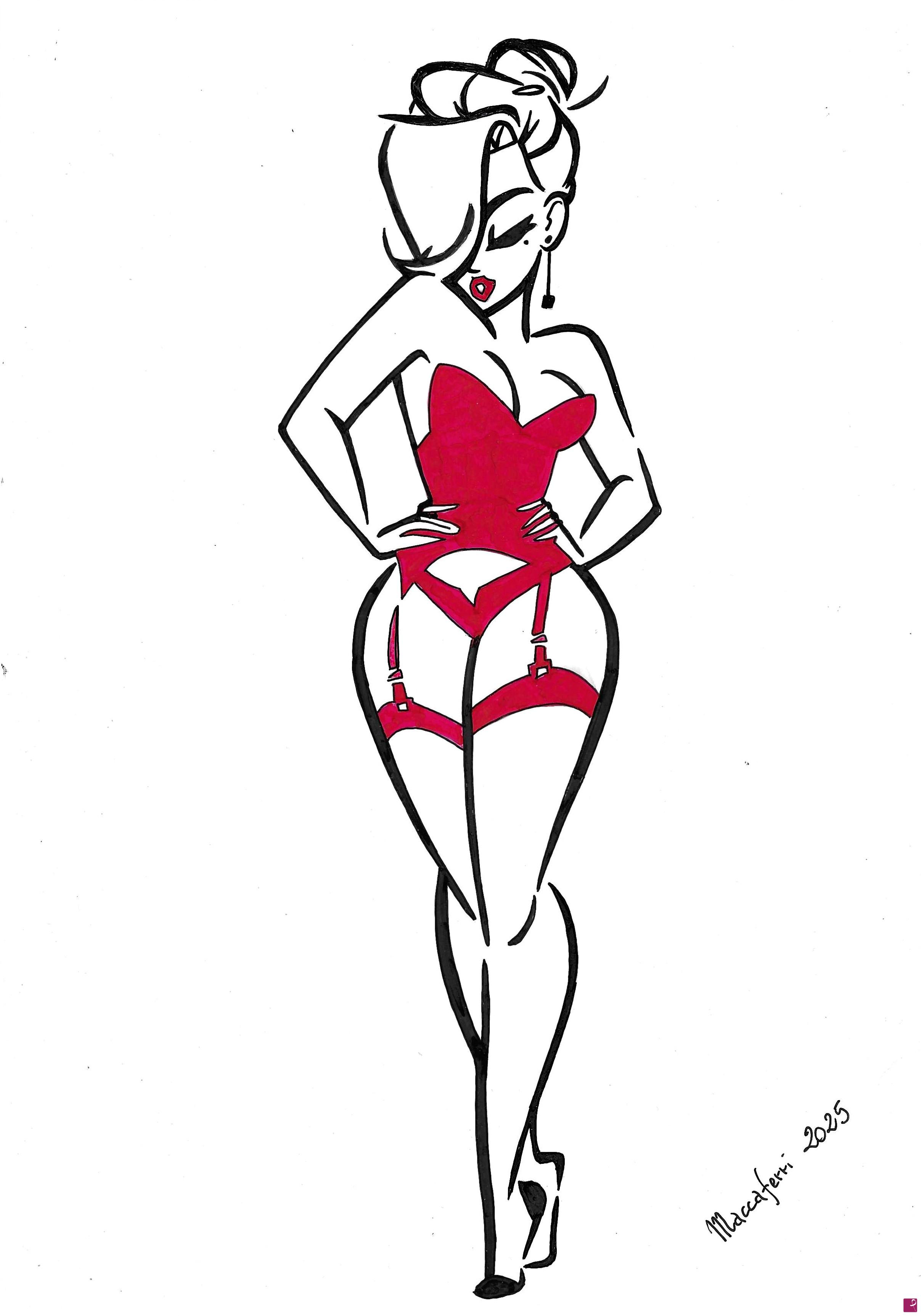 quadri in vendita online - Eleganza in rosso