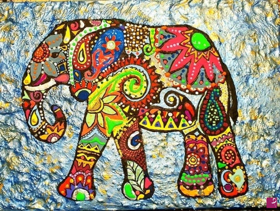 quadri in vendita online - ELEPHANT MANDALA 