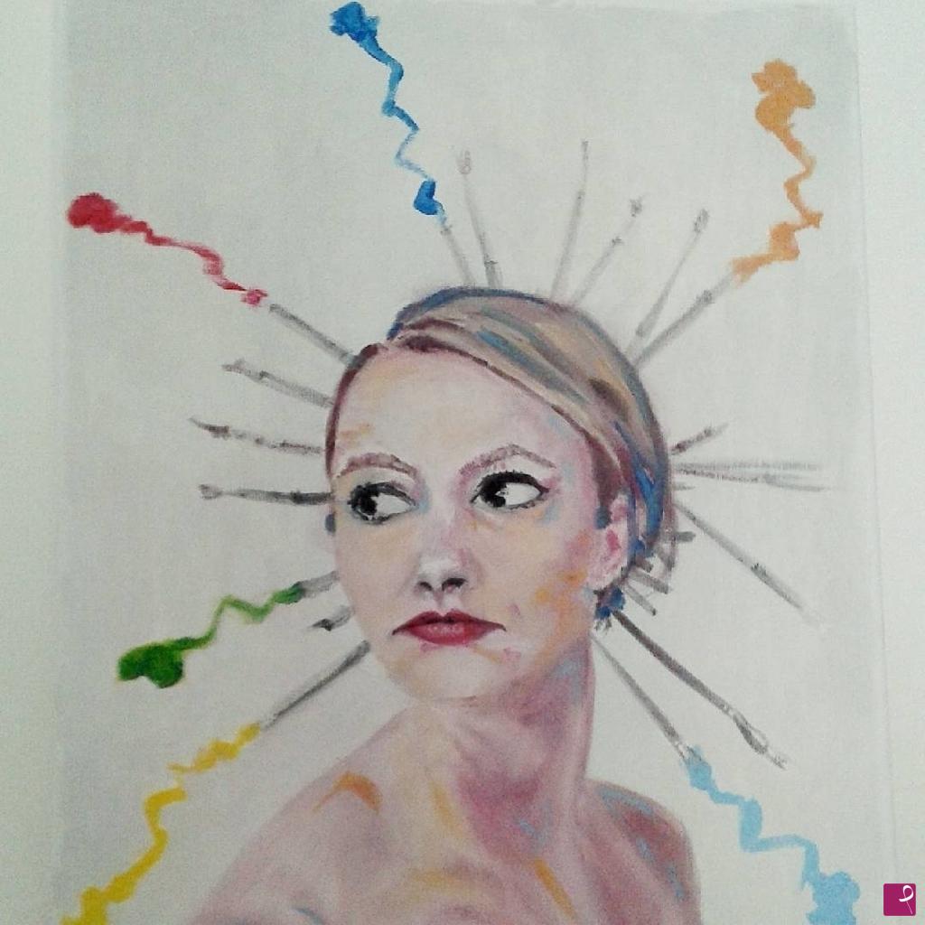 quadri in vendita online - Ellen in color