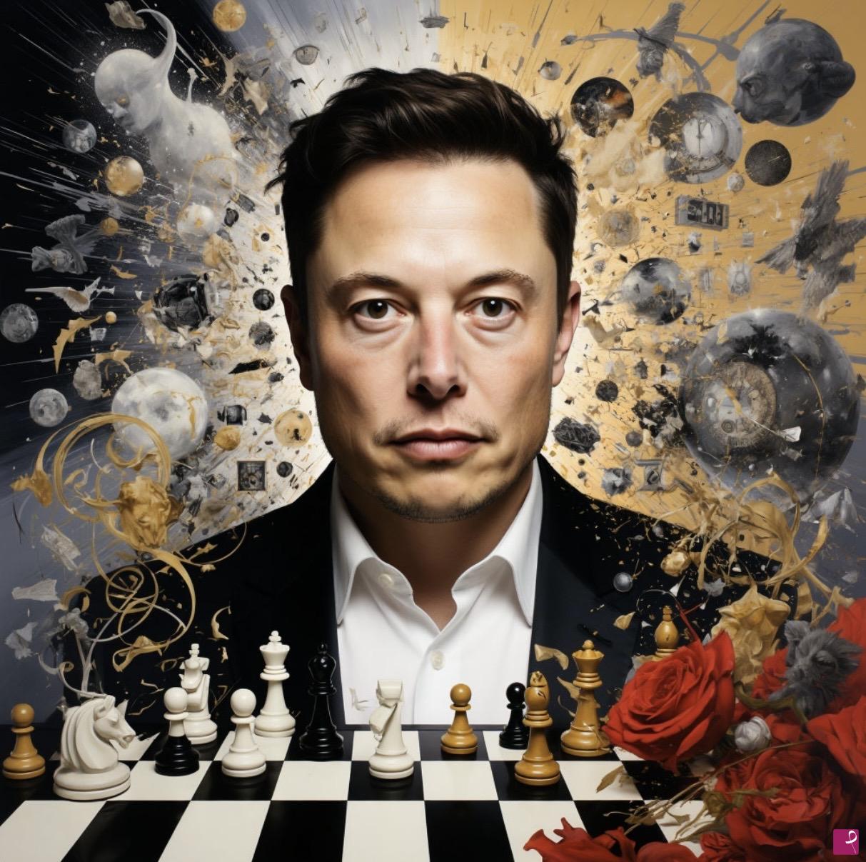 quadri in vendita online - Elon Musk and life situations