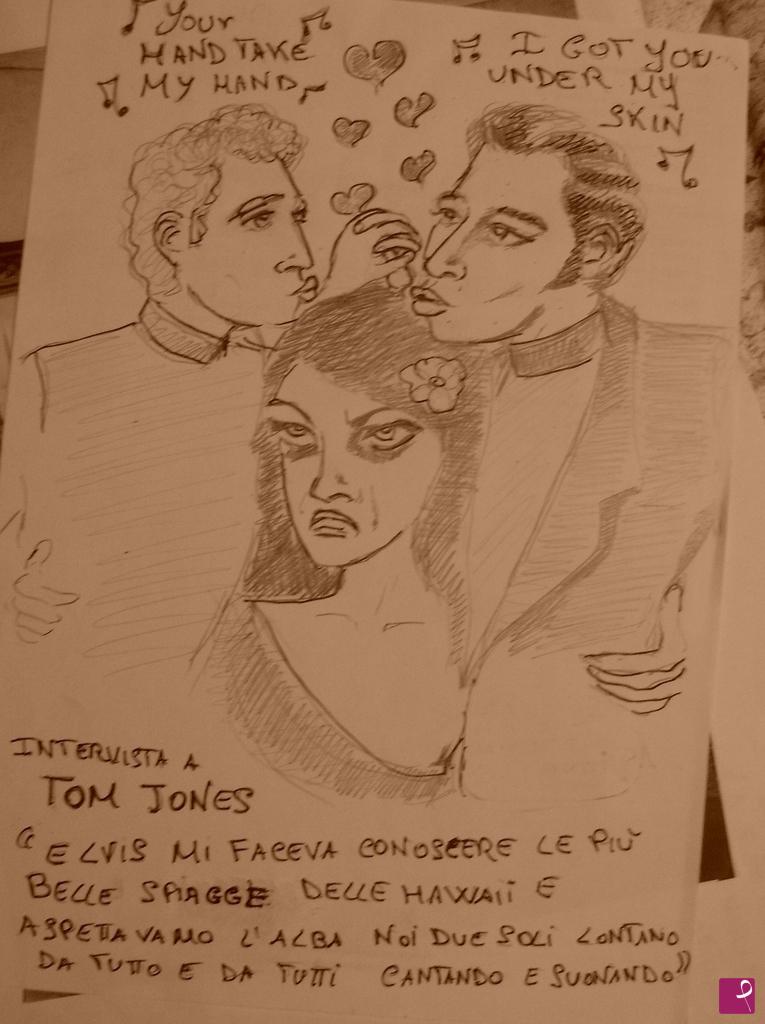 quadri in vendita online - Elvis Aaron Presley and Tom Jones
