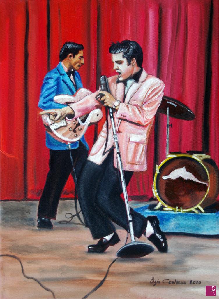 quadri in vendita online - Elvis in concert