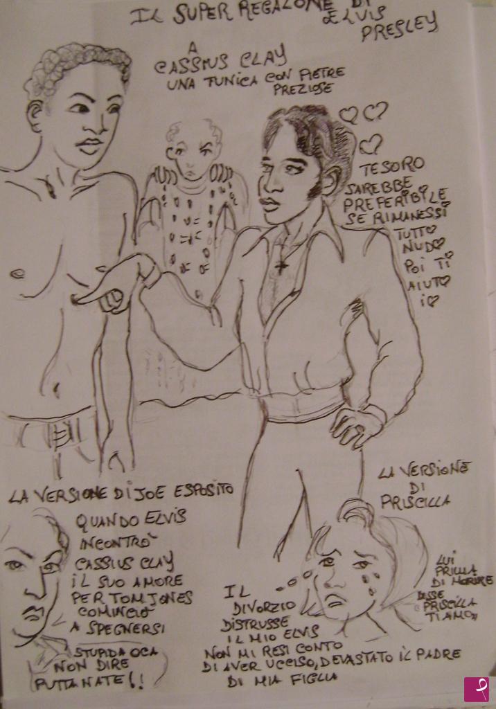 quadri in vendita online - Elvis Presley and Cassius Clay (Joe Esposito racconta)