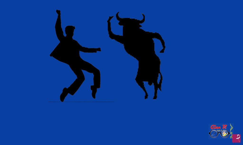 quadri in vendita online - Elvis Presley e il toro 
