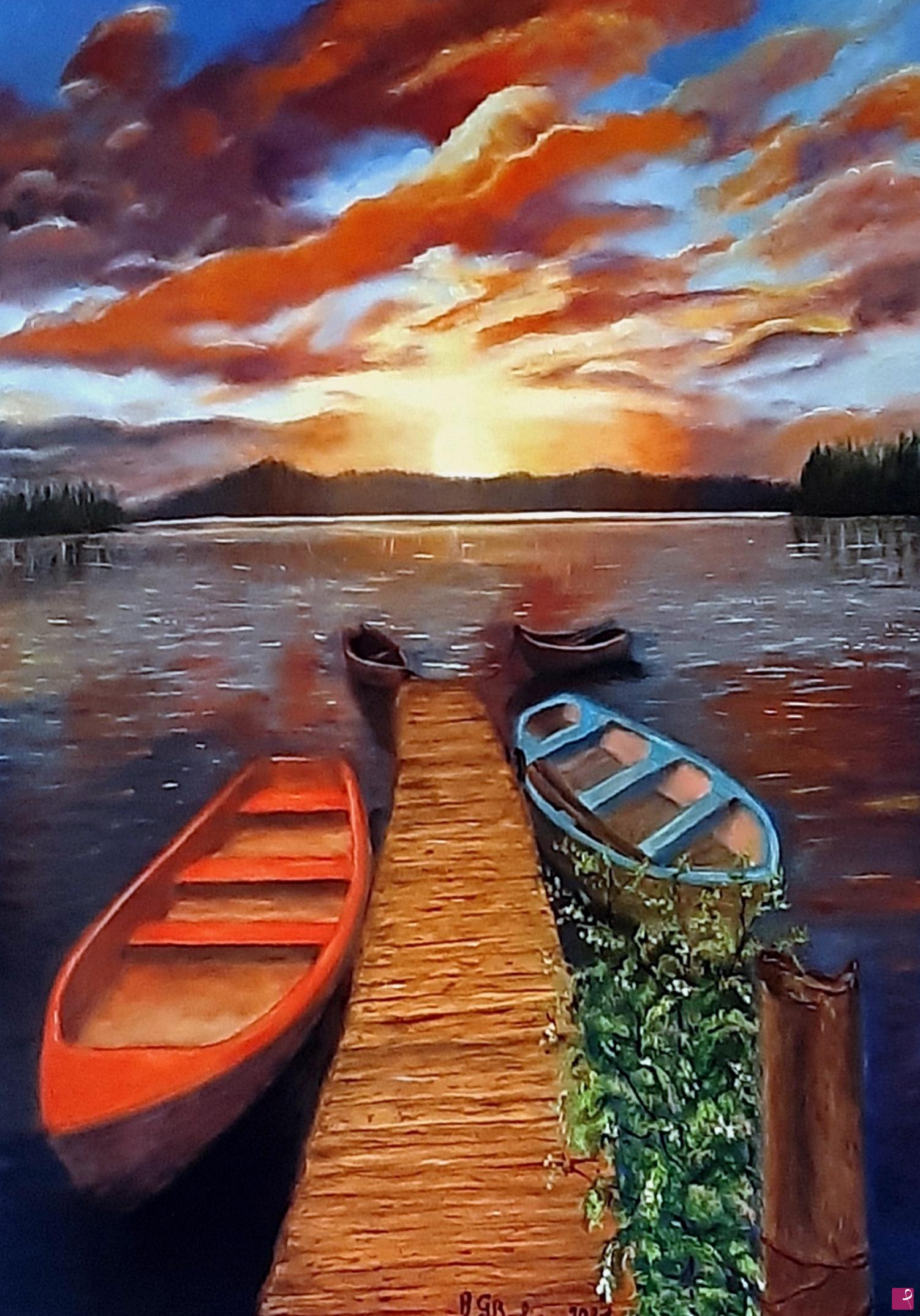 quadri in vendita online - EMOZIONI DI UN TRAMONTO 