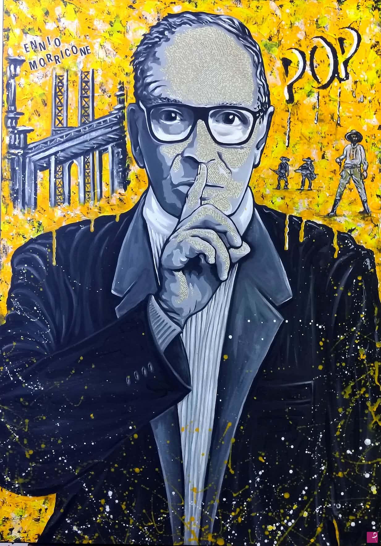 quadri in vendita online - Ennio Morricone pop