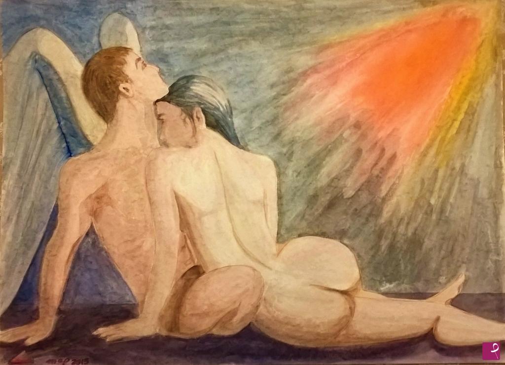 quadri in vendita online - Eros e Psiche: amare l'anima.
