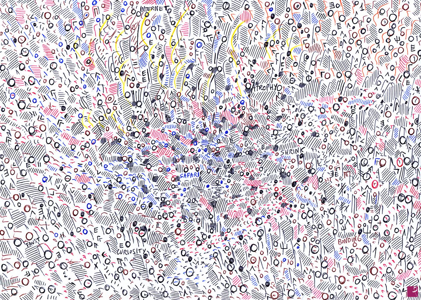 quadri in vendita online - Esoteric quantum supercluster – Entity Nº 15999