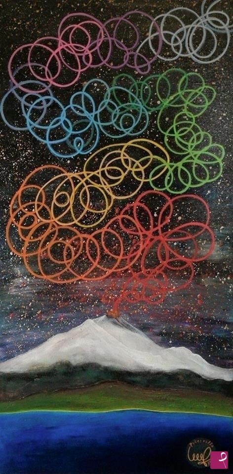 quadri in vendita online - Esplosione di colori - Acrilico su tela