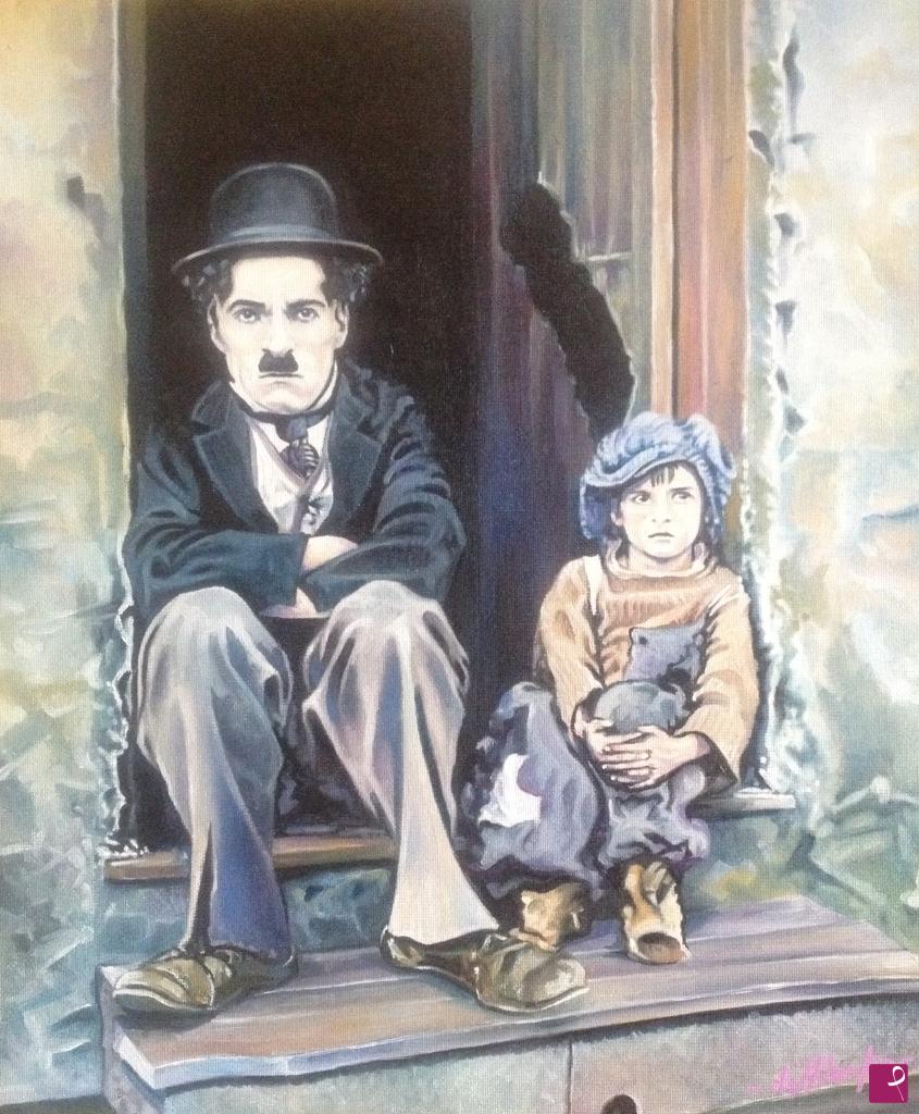 quadri in vendita online - Eterno chaplin