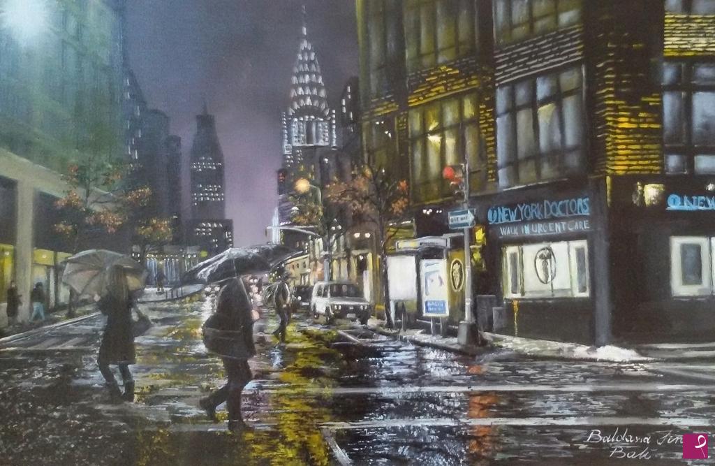 quadri in vendita online - Evening in NYC