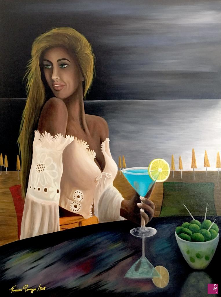 quadri in vendita online - EVENING ON THE BEACH
