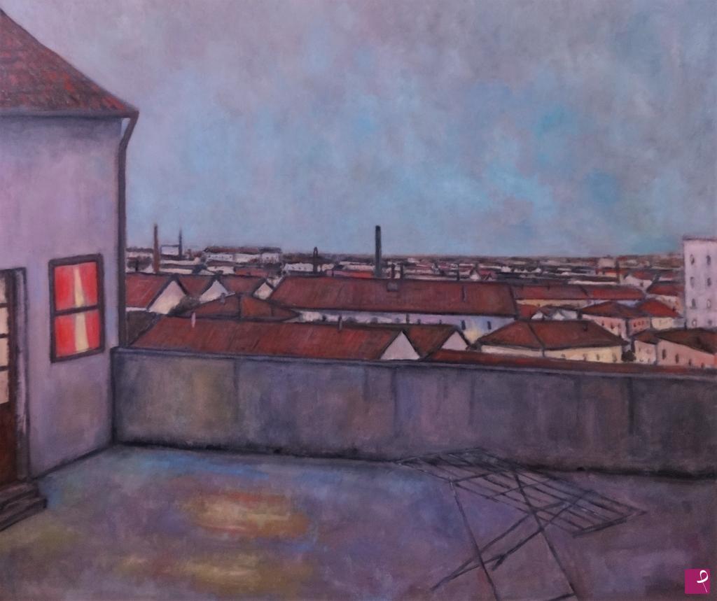 quadri in vendita online - Evening rain