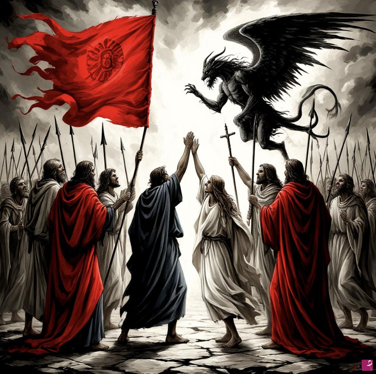 quadri in vendita online - exorcism of the demon from the city