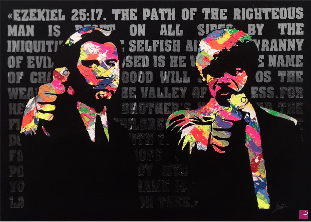 quadri in vendita online - EZEKIEL 25:17 - PULP FICTION