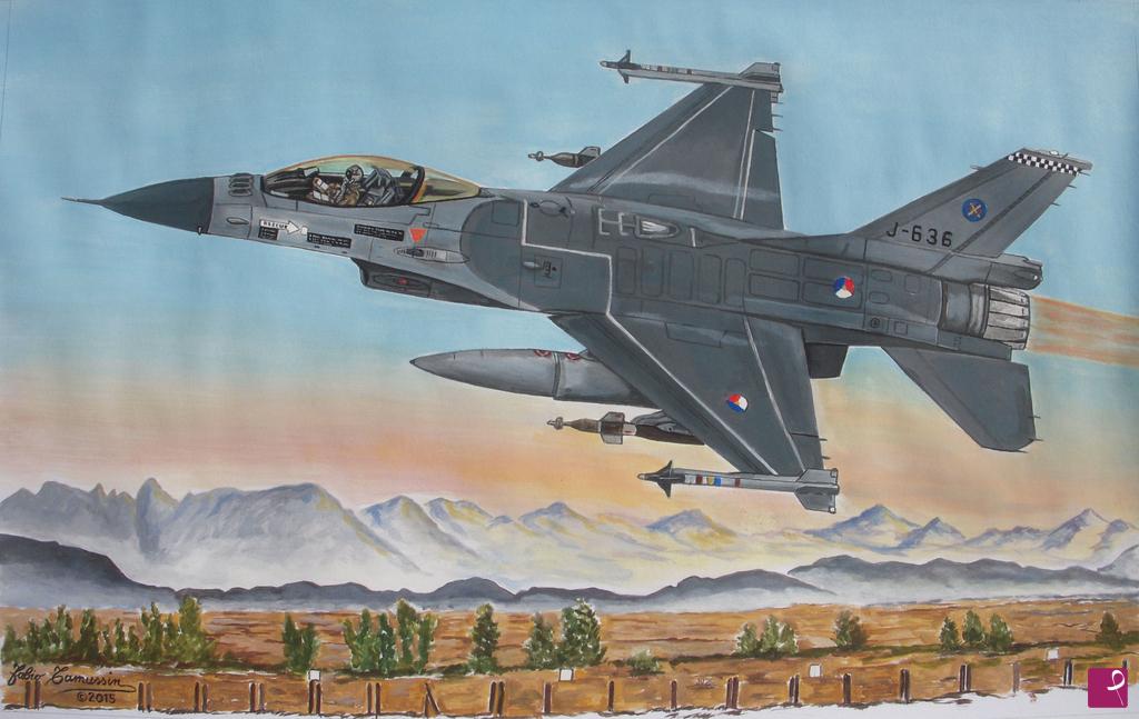 quadri in vendita online - F-16 RNLAF  "Afghanistan Low Take-off"