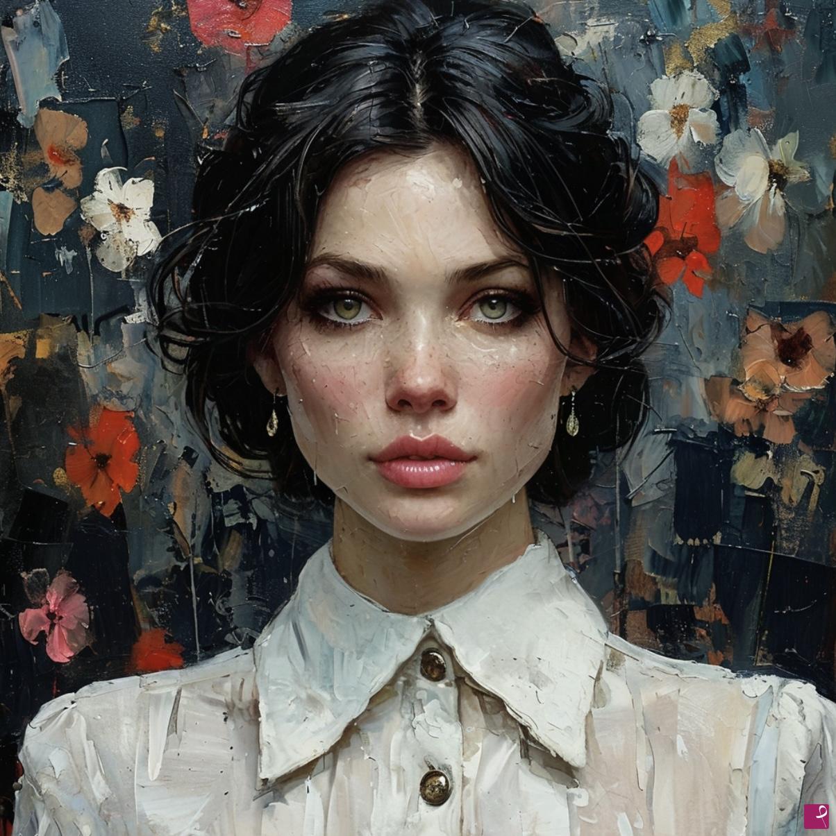 quadri in vendita online - Face young girl