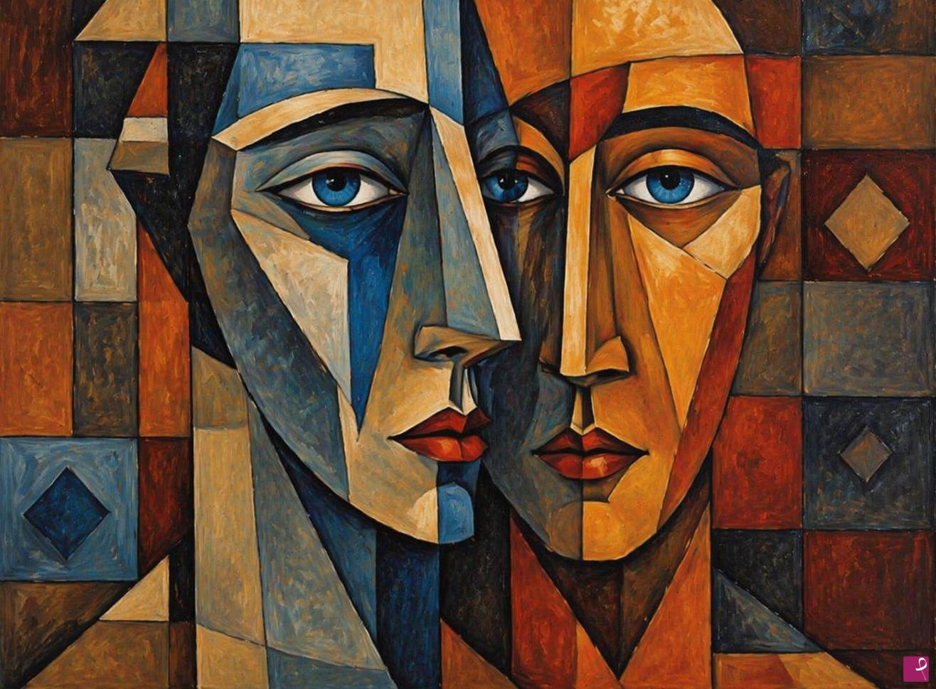 quadri in vendita online - Faces in Contrast