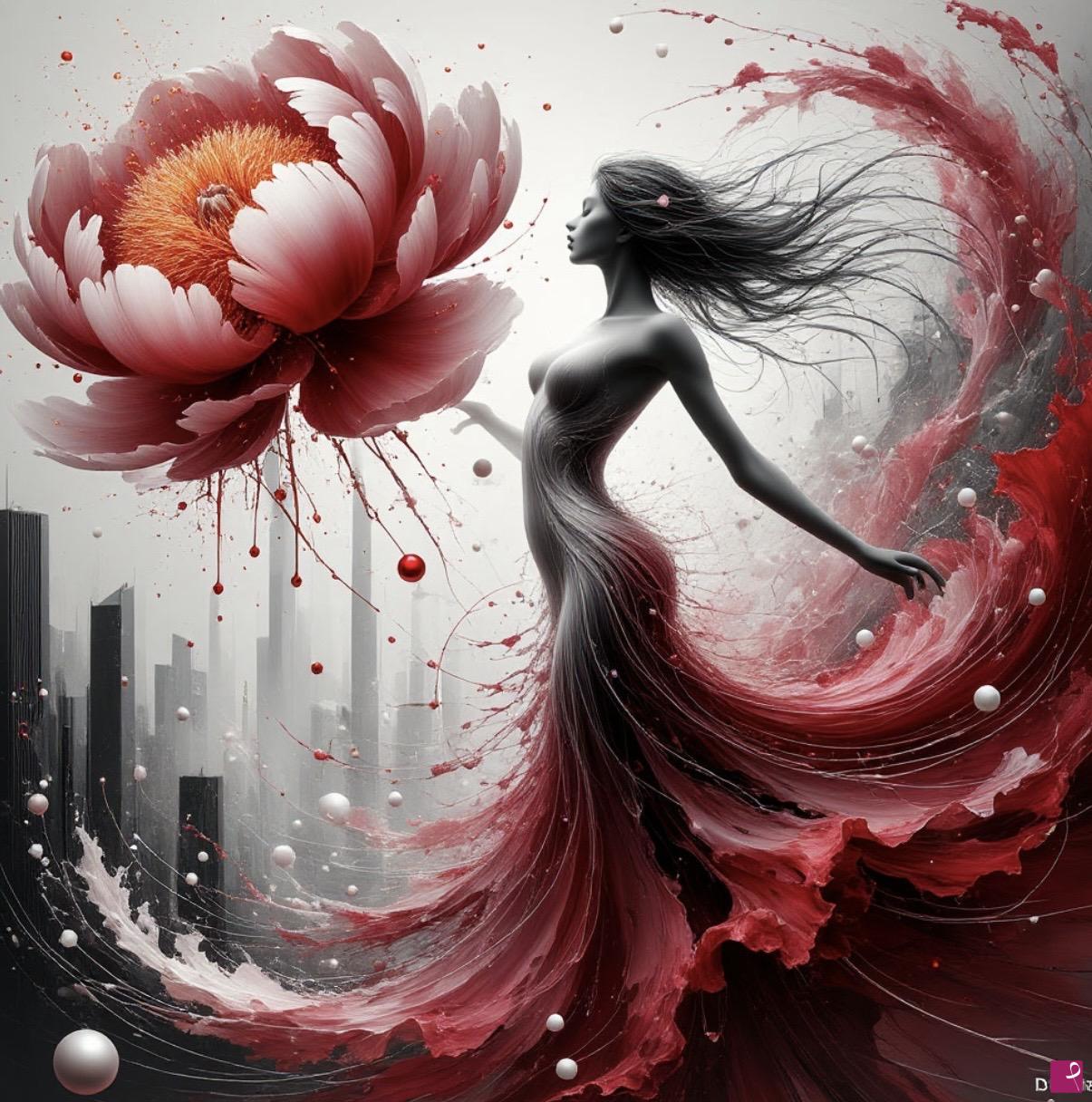 quadri in vendita online - Facing to the Flower